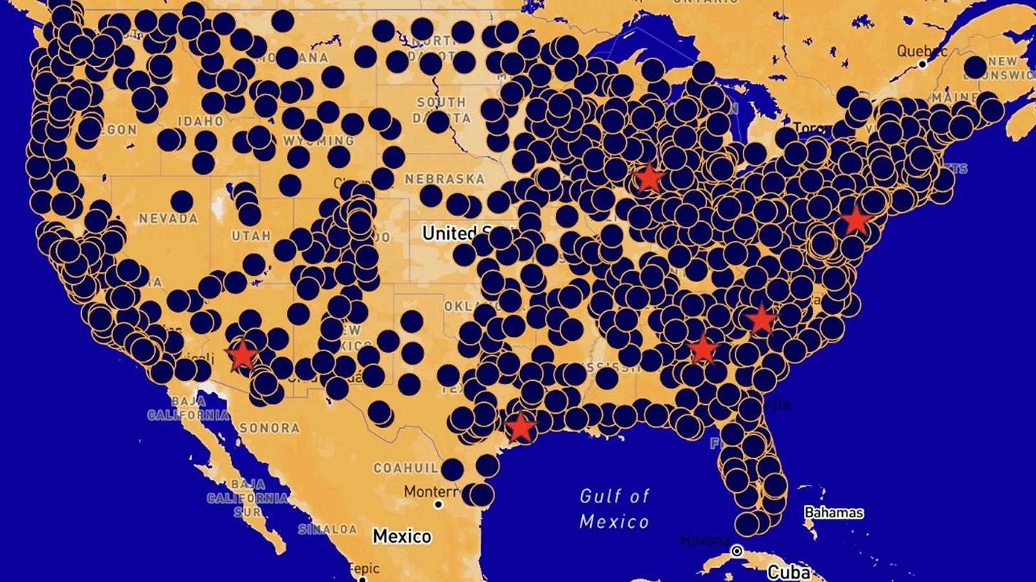 May be an image of ‎map and ‎text that says '‎أ ANA LURT RT GON IDAHO ME SOJTH D TA WYOMING Queby NEVADA NEBRASKA NEW NSWIC MAINE ИTAH 0 A United OKL BAJ CALIFOR SONORA SCISST 5500 BA COAHUIL Monterr SÍKALOA u Gulfof of Mexico Fepic Bahamas Cuba‎'‎‎