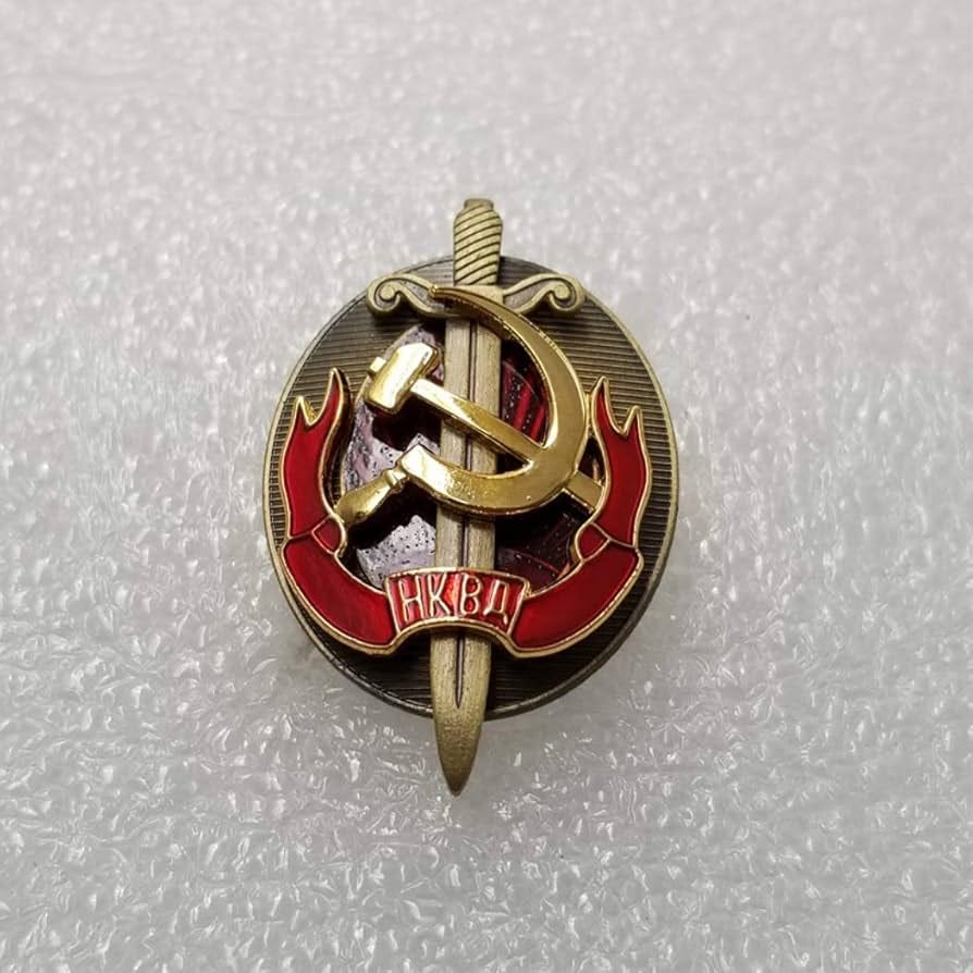 Amazon.com: VanSP Copy NKVD Early KGB Interior Multilayer Bronze Enamel  Shield Red Flag Sword Badge USSR CCCP Emblem Replica : Sports & Outdoors