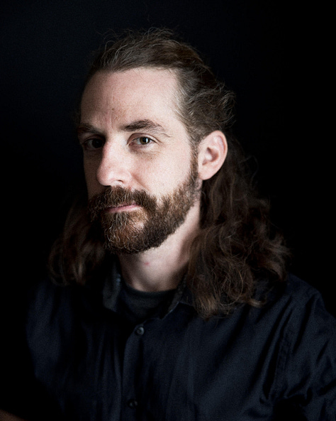 Various professional photos of Matt Ketchum in a black outfit.