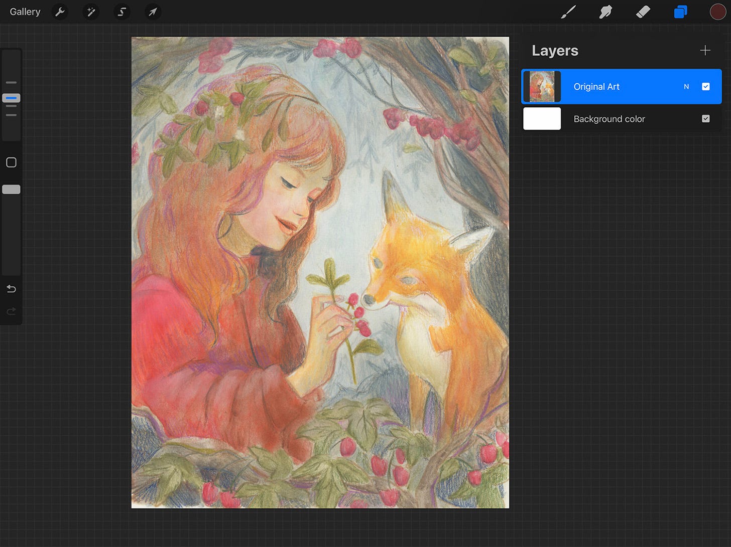 Screen shot of Procreate Screen shot of Procreate