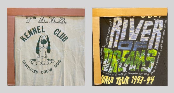 2 shirt examples illustrating use of the square ruler 