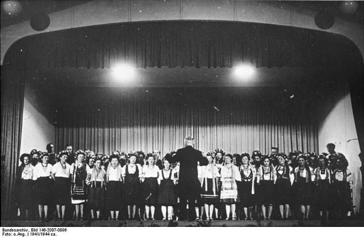 Above: Stage plays at Auschwitz