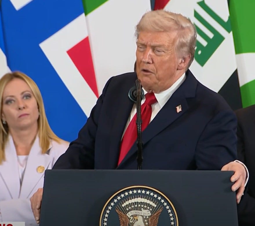 Sweaty And incoherent Trump Can Barely Finish His Speech In Egypt