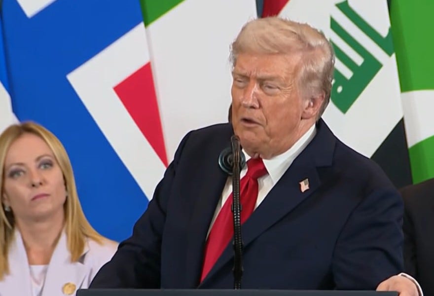 Sweaty And incoherent Trump Can Barely End His Speech In Egypt