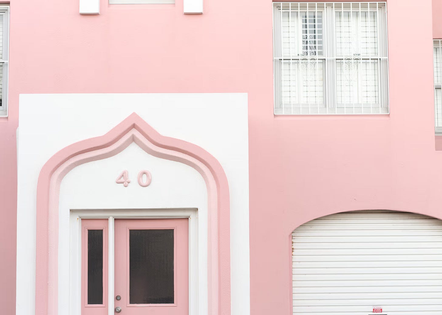 Mud Australia pink ceramic house numbers