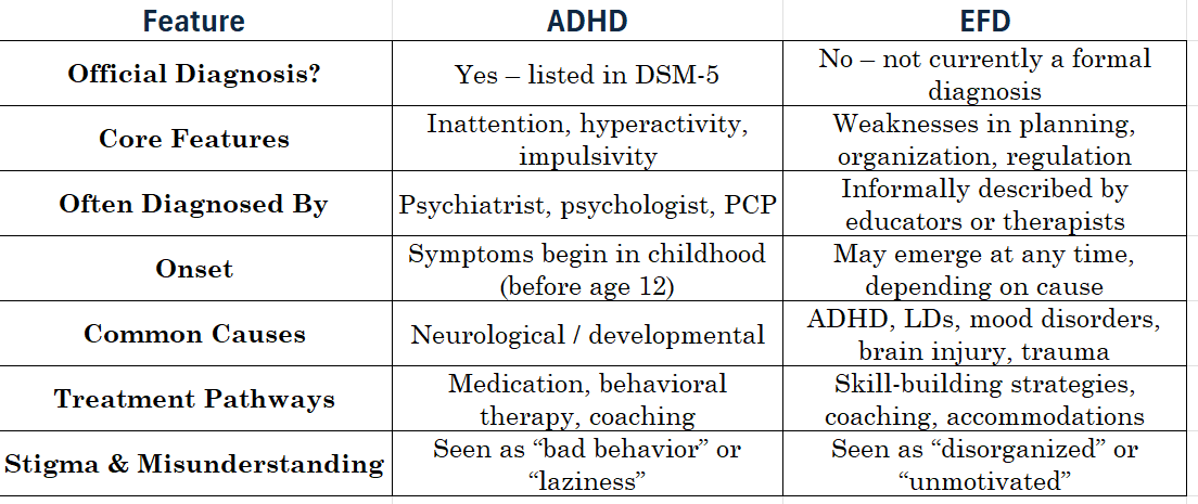 ADHD vs. Executive Function Disorder: What You Need to Know