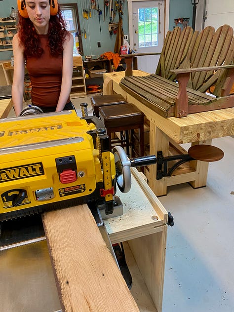 Photo gallery of lumber being milled and shaped.