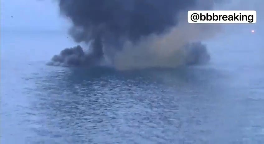 The Russian Ministry of Defense showed footage of the supposed destruction of Ukrainian unmanned boats that tried to attack the ship "Ivan Khurs"