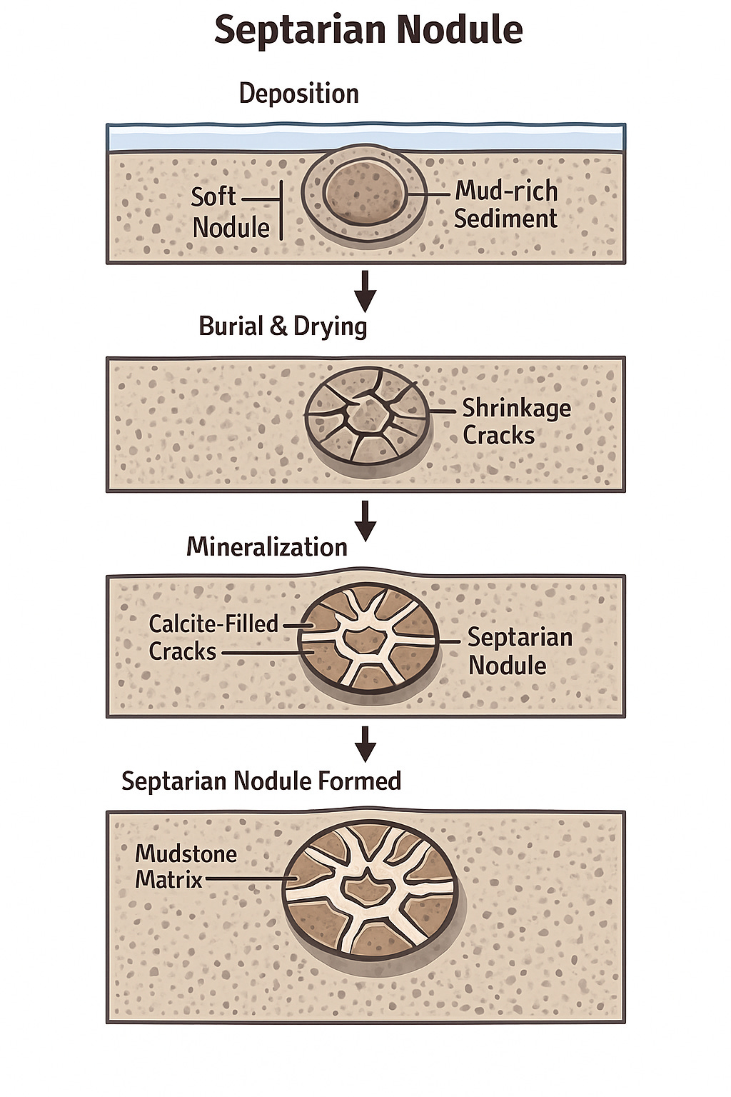 Septarium Born in Mud - Septarian Stones - Ashley Cowles