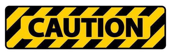 Caution Sign On White background vector