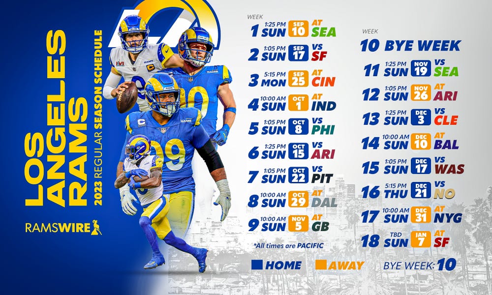 Rams calendario 2023 Rams calendario 2023