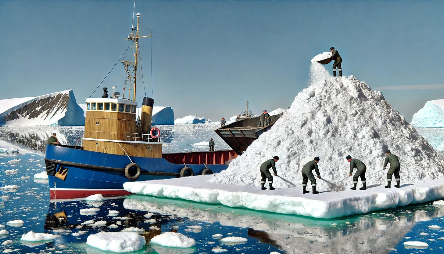 Shipping snow to the arctic