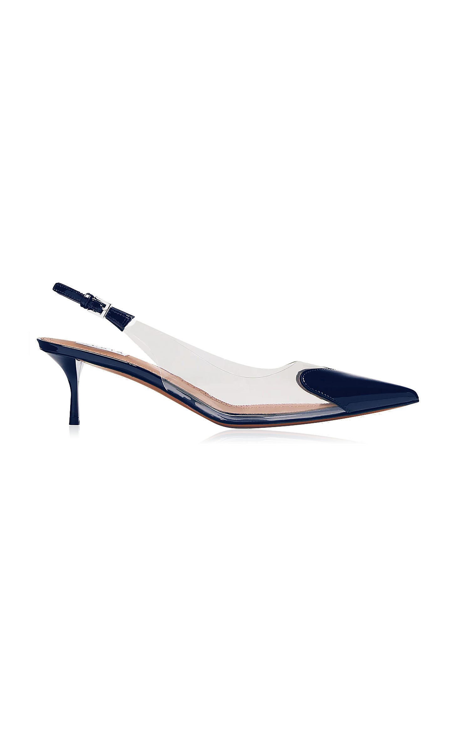 Le Coeur PVC, Leather Slingback Pumps