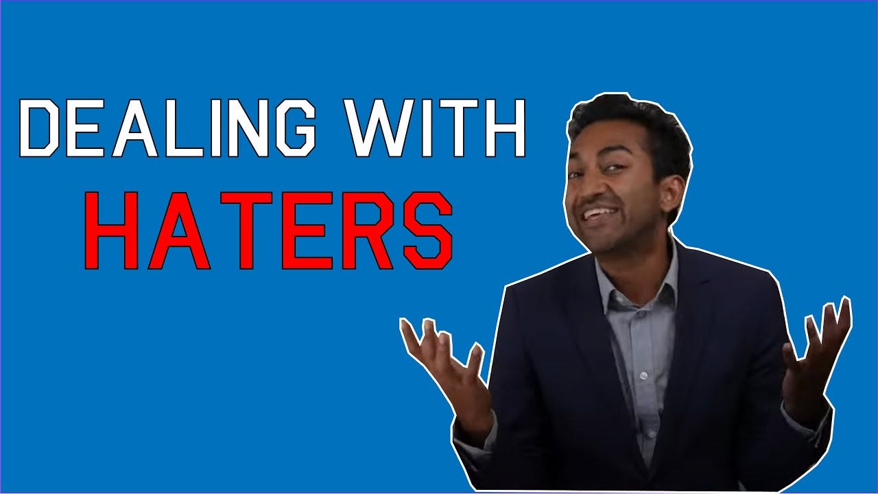 Vinay Prasad youtube channel thumbnail: "Dealing With Haters"
