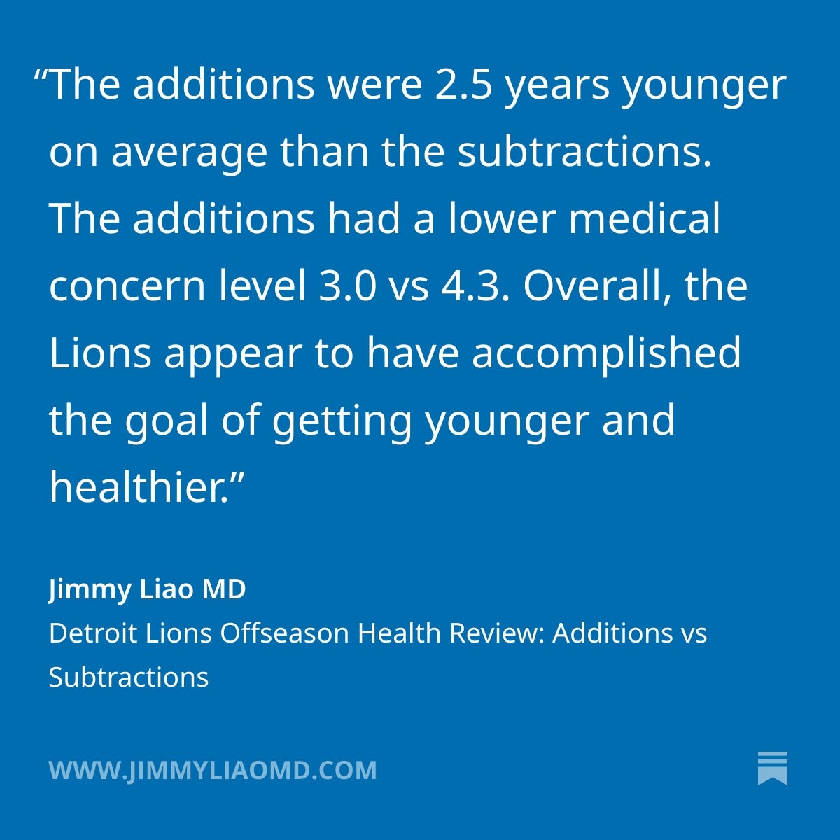 Detroit Lions 2026 offseason youth and health movement