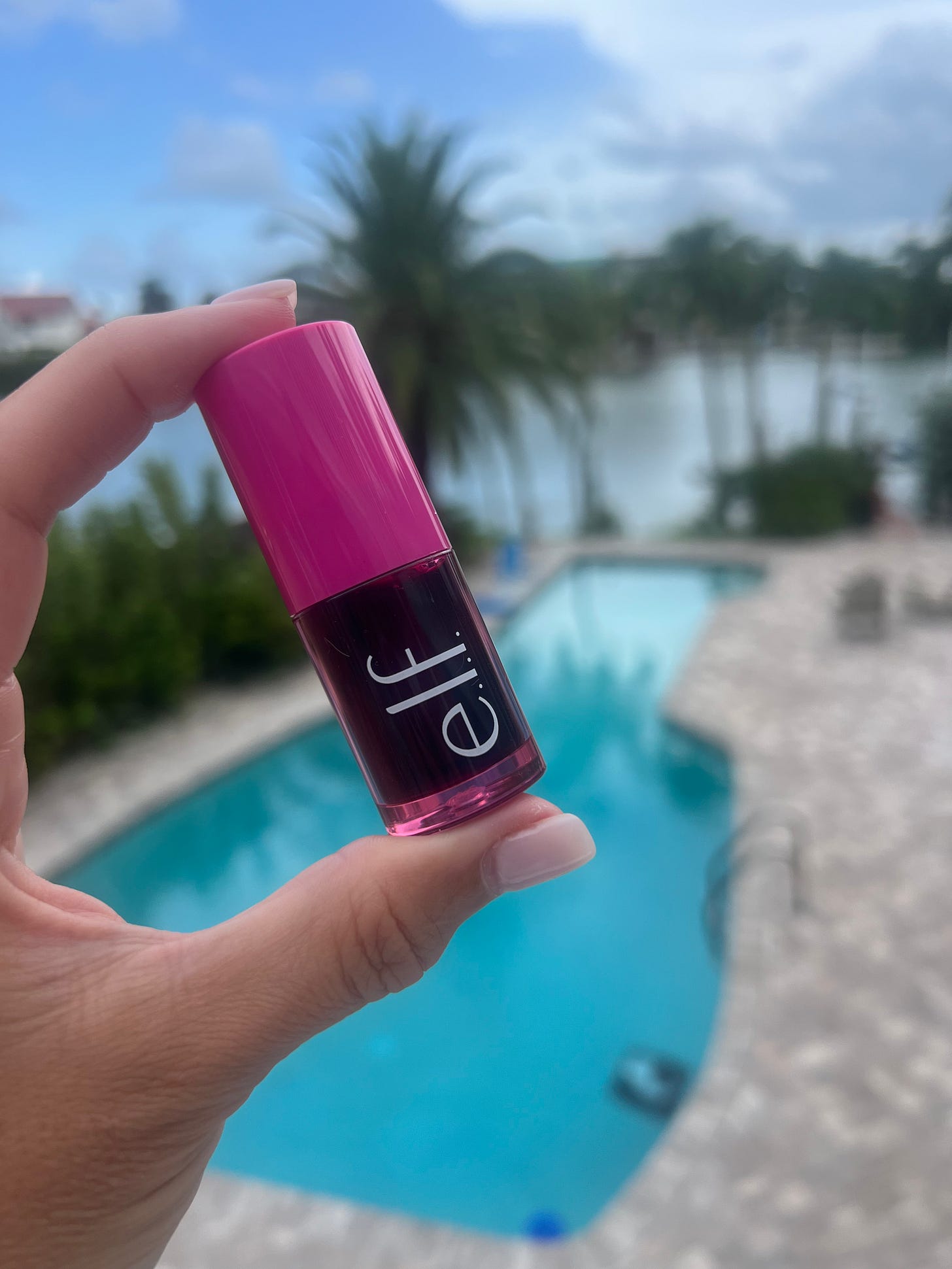 A tube of e.l.f. Cosmetics Sheer For It Blush Tint, a $5 water-based liquid blusher designed for a weightless, seamless finish.