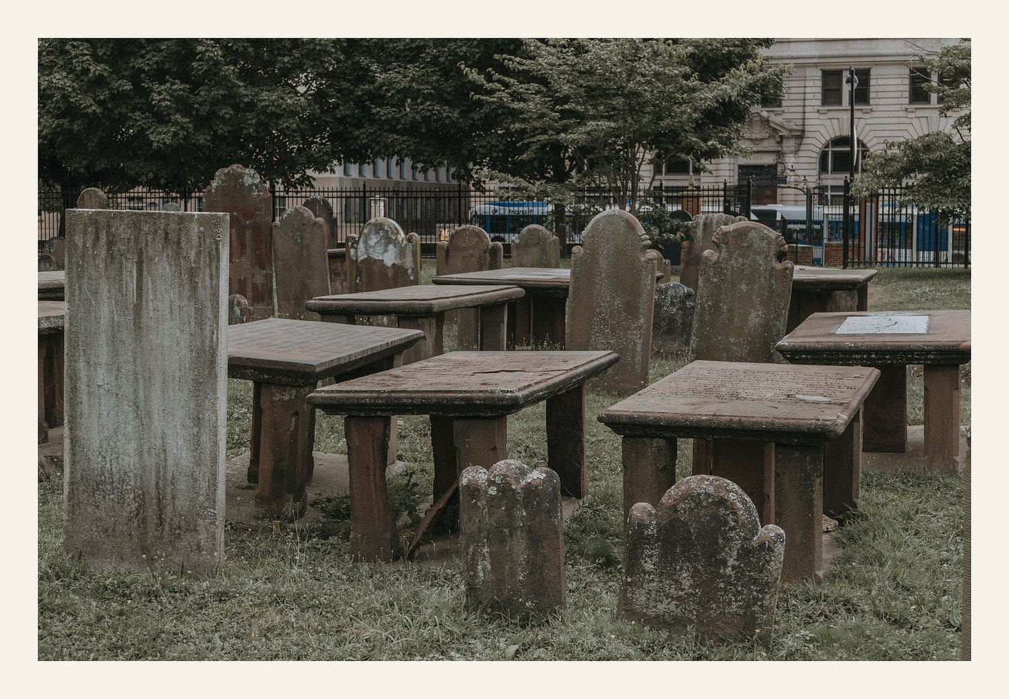 Grave Markers of Different Kinds in Hartford, Connecticut’s Ancient Burial Grounds