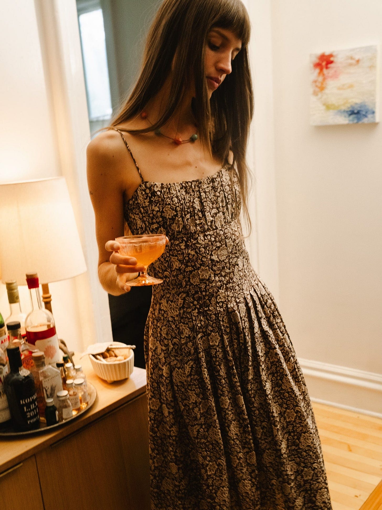 MILLE Clothing Tully Dress in Cocoa Floral