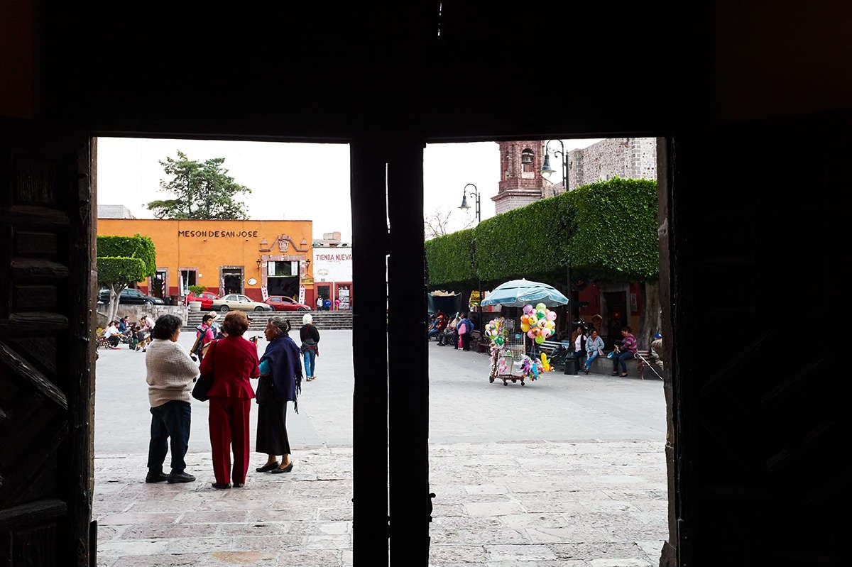 View from inside the Templo de Nuestra Señora de la Salud