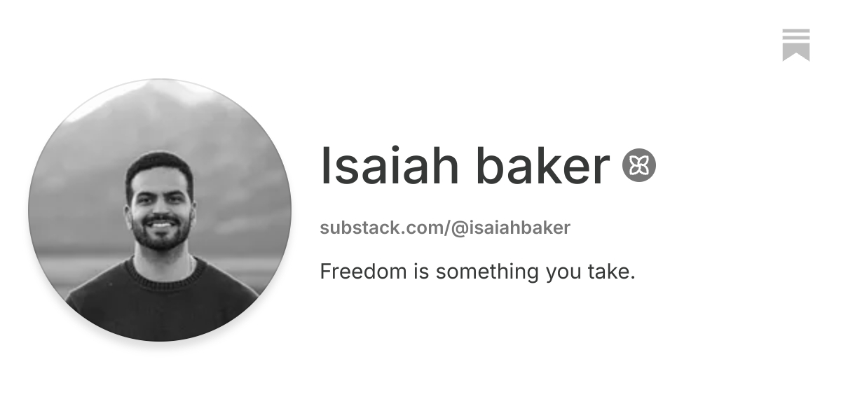 Isaiah baker | Substack