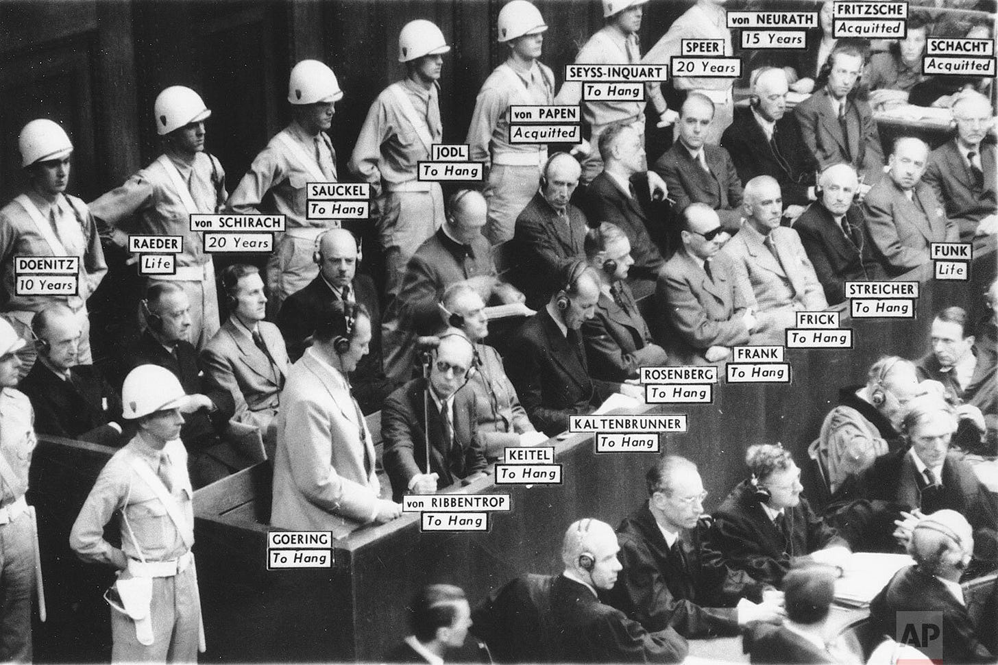 Hermann Goering, a key Nazi figure, delivers his final plea from the dock during the Nuremberg War Crimes Trial in the Palace of Justice on October 1, 1946. Hermann Goering, a key Nazi figure, delivers his final plea from the dock during the Nuremberg War Crimes Trial in the Palace of Justice on October 1, 1946.