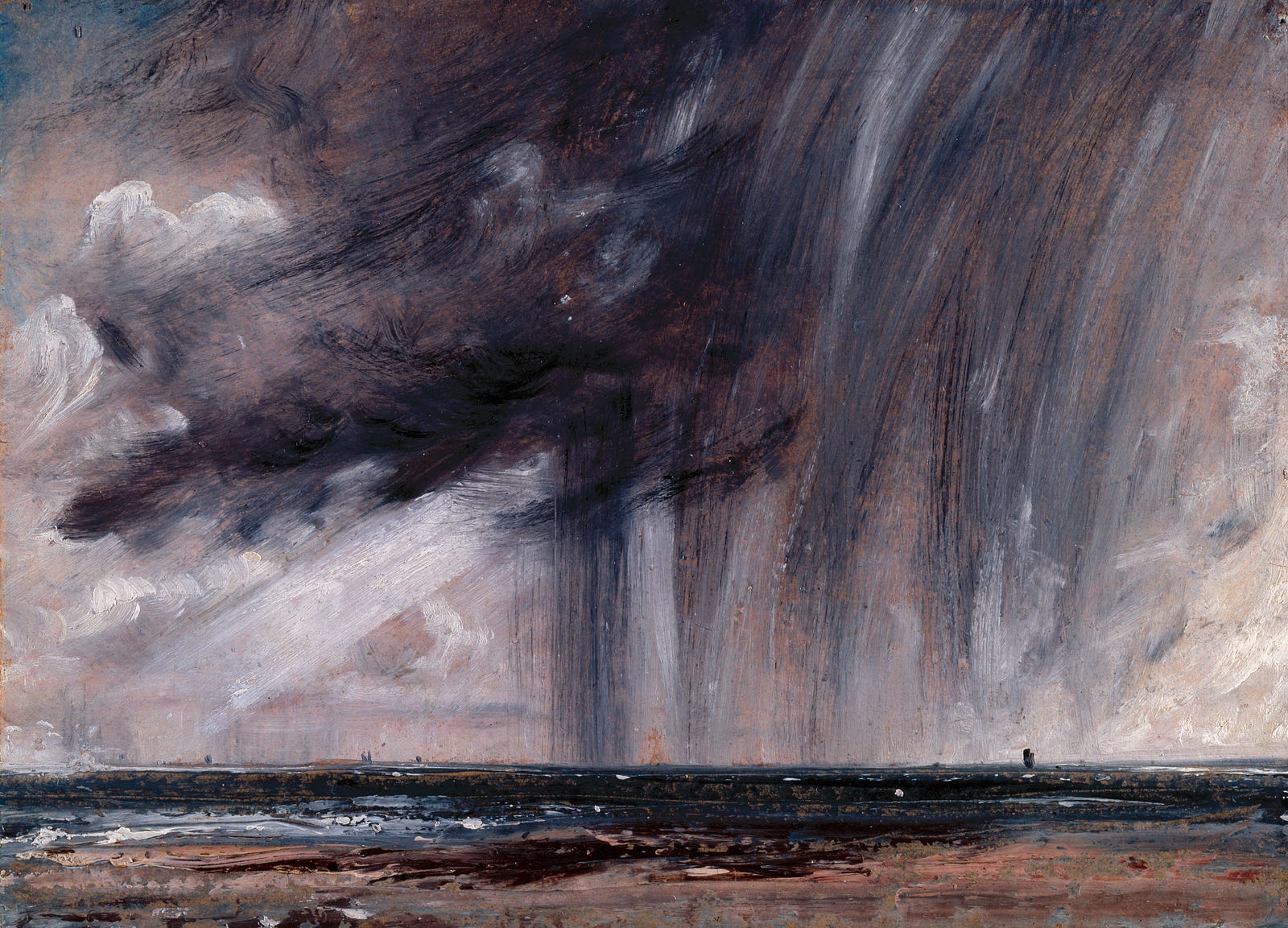 Press image for John Constable’s Rainstorm over the Sea, ca. 1824–1828.