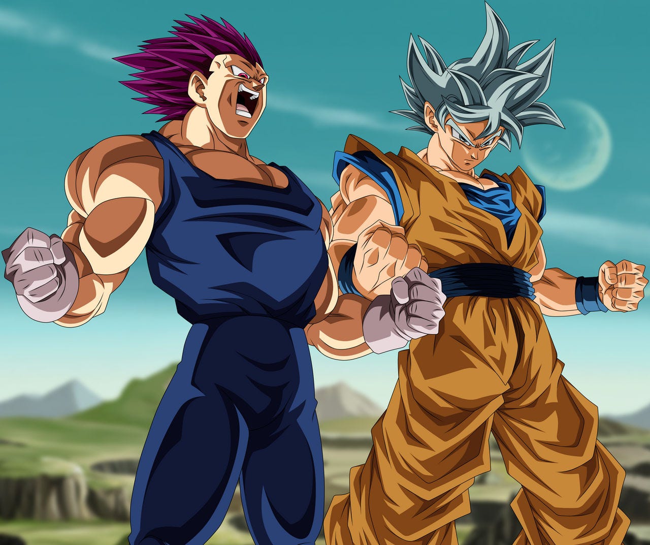 Vegeta and Goku [Granola arc] by Arbiter720 on DeviantArt
