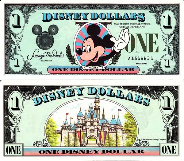 Of course Disney has its own currency Of course Disney has its own currency