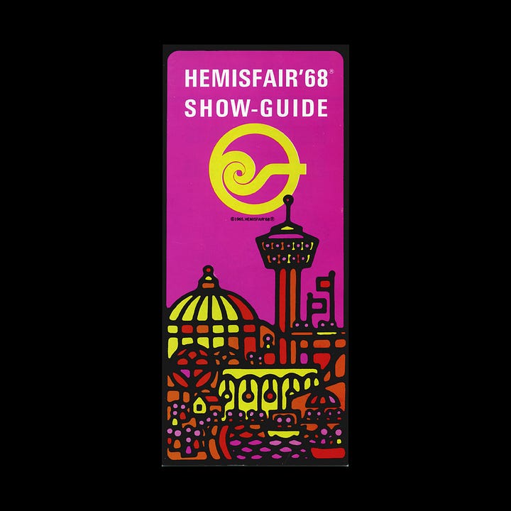 Printed material for World's Fair HemisFair '68,