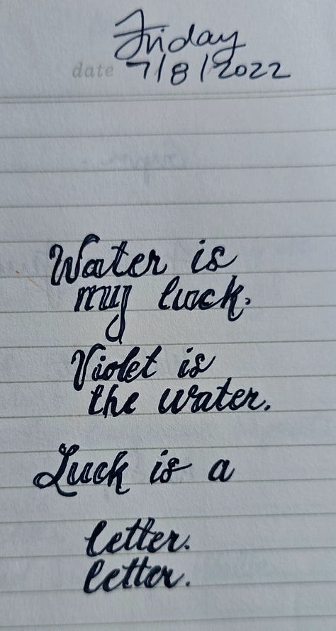 Fun, I also found some practice script letting in the same journals from 2022!