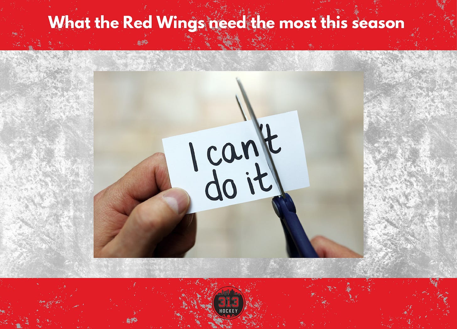 "I can't do it" with the T getting cut out of the word