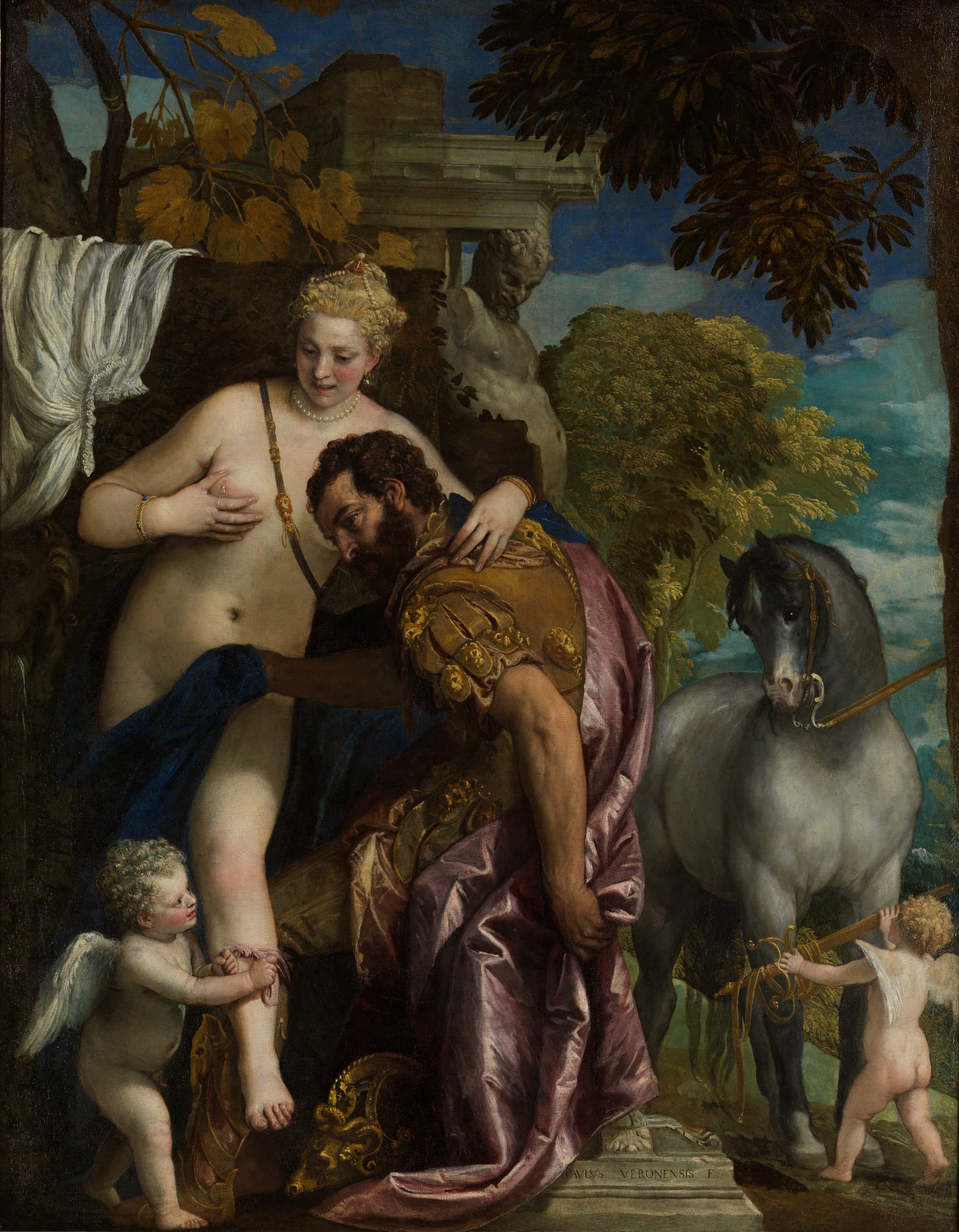 Mars and Venus United by Love, Paolo Veronese (Paolo Caliari) (Italian, Verona 1528–1588 Venice), Oil on canvas