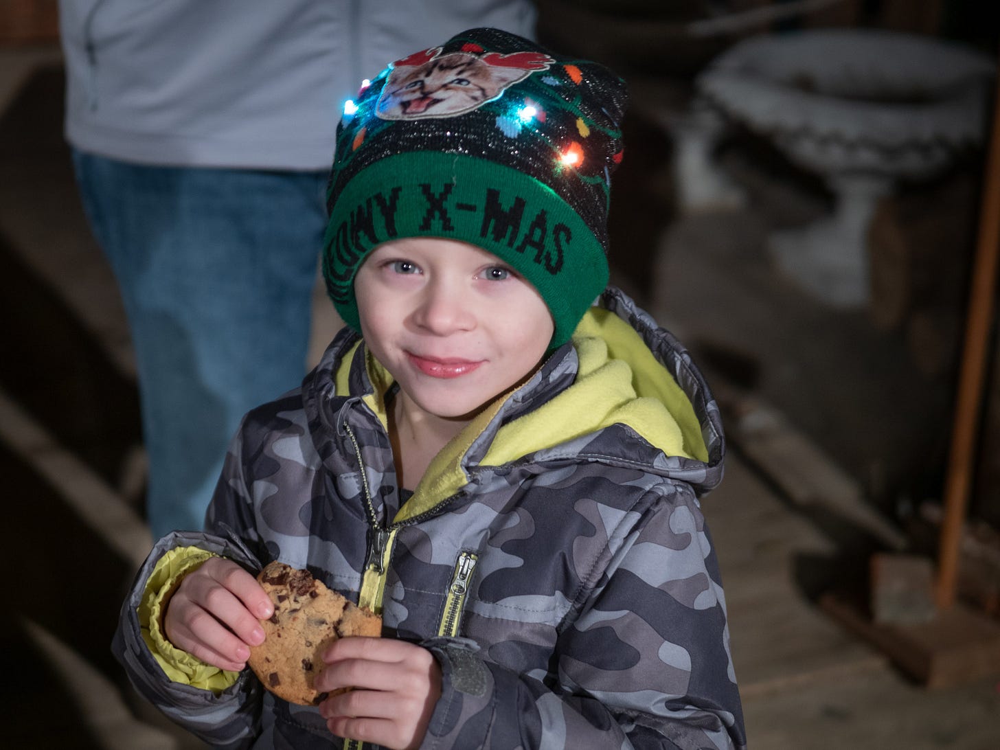 Boy enjoying cookie
