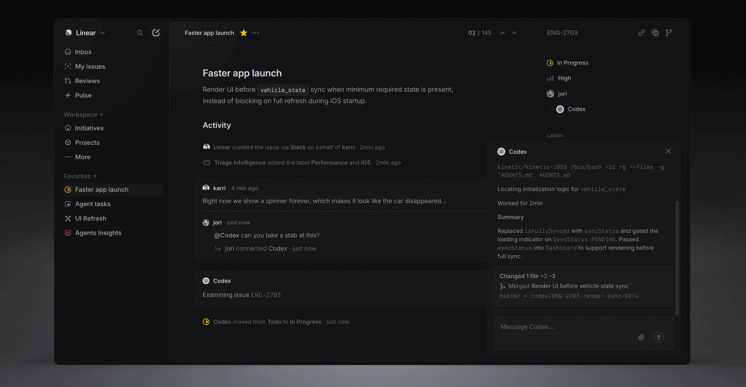 Linear's working interface is cold, dense, and almost completely undecorated. Before you have used a single feature, you can already guess who the product is designed for. Linear's working interface is cold, dense, and almost completely undecorated. Before you have used a single feature, you can already guess who the product is designed for.
