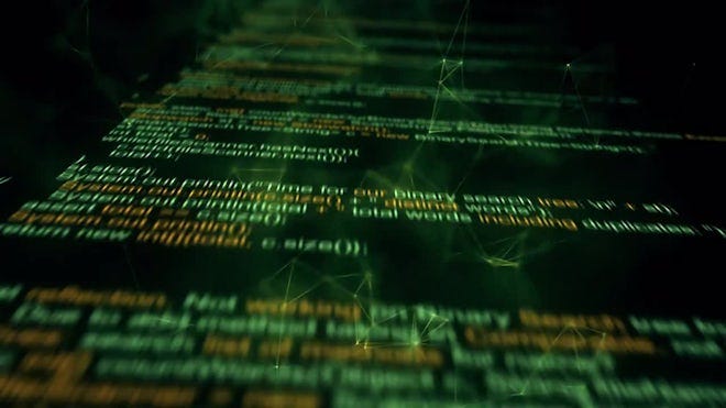Programming Code Stream Close-Up by converse - Stock Video | Motion Array