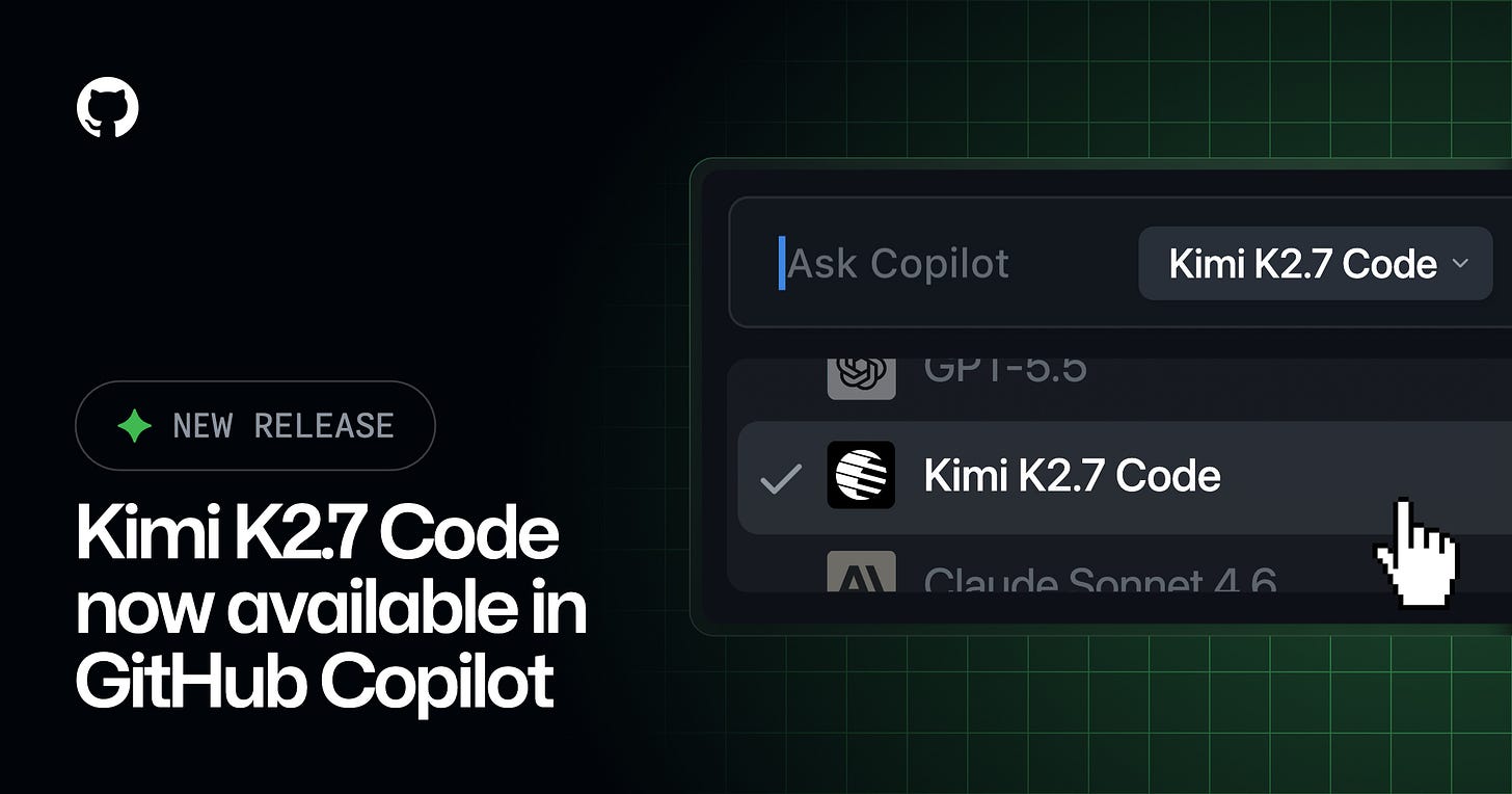 Kimi K2.7 Code wird erstes offenes Modell im GitHub-Copilot-Picker Kimi K2.7 Code wird erstes offenes Modell im GitHub-Copilot-Picker