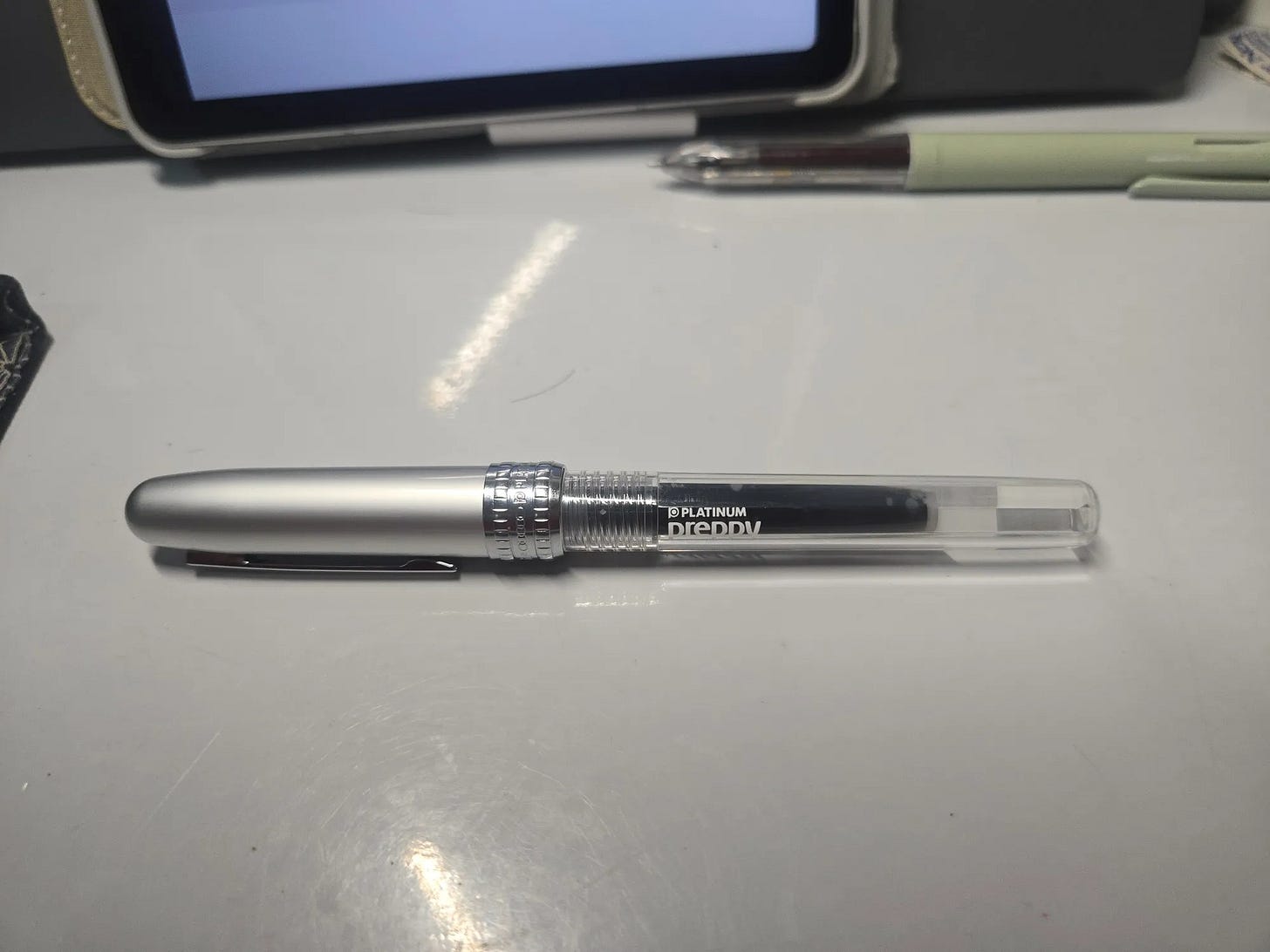 Photo by Hsu Chen Shuo on May 05, 2026. May be an image of pencil case, pen, pencil and text that says 'P PLATINUM DreDDV'.