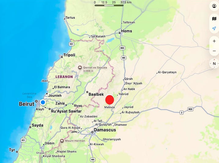 Map of Maaloula