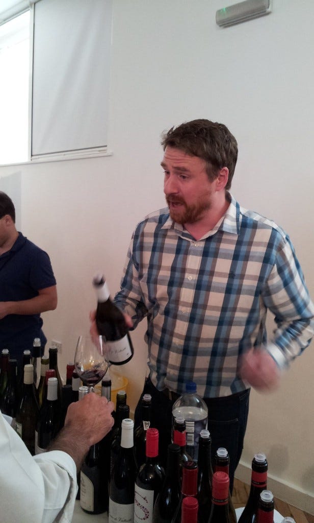 Olly Bartlett mid-pour Olly Bartlett mid-pour