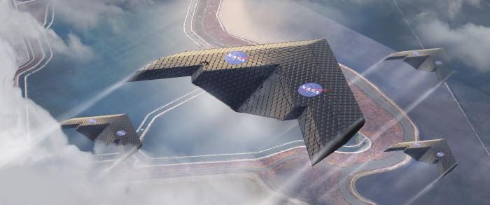 New ways of fabricating aircraft wings could enable radical new designs, such as this concept, which could offer huge efficiencies over existing technology