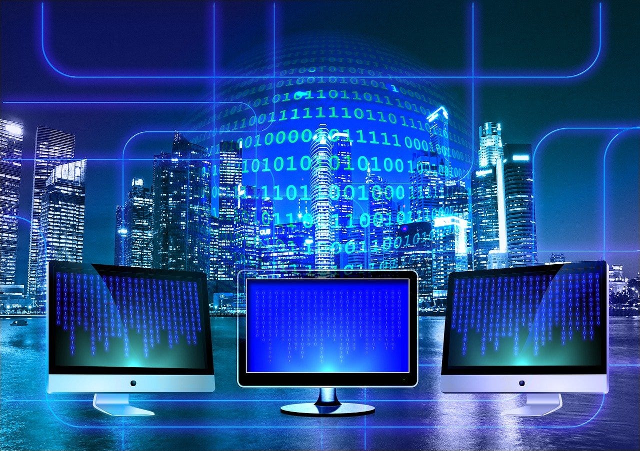 Free monitor binary binary system illustration
