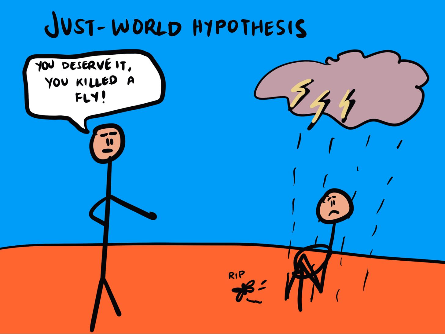 just-world hypothesis doodle