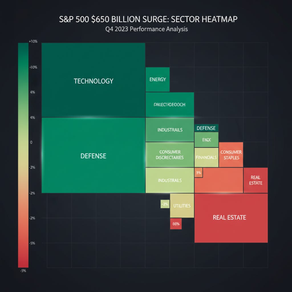 Line chart showing the correlation between market volatility and defense stock performance during recent geopolitical escalations.