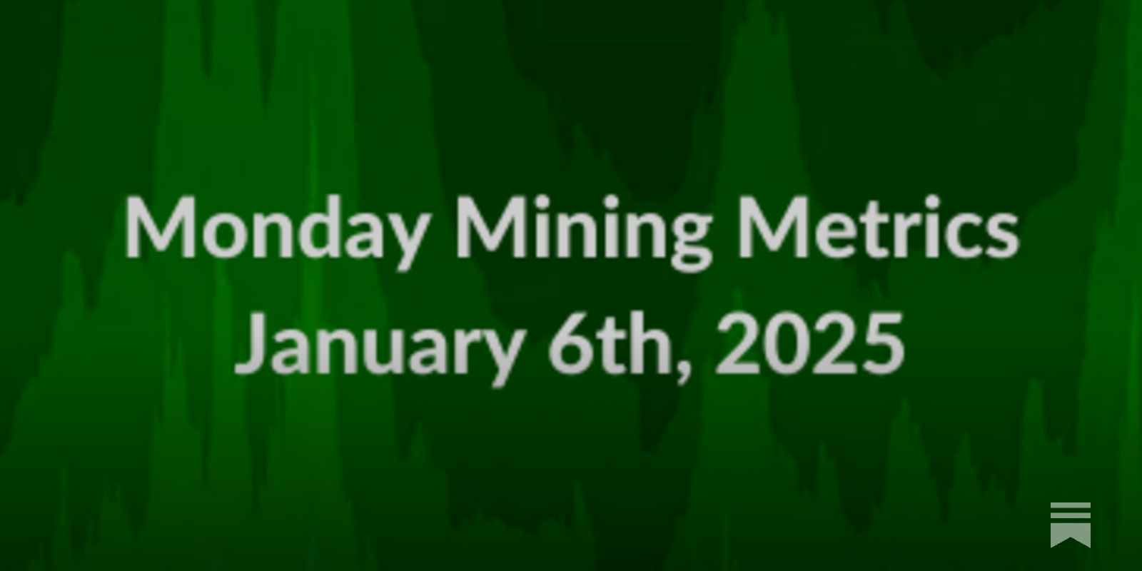 Monday Mining Metrics: Bitcoin Breaks $100,000 (Again)