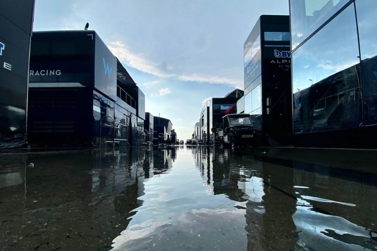 Flooding at Hungaroring on Wednesday