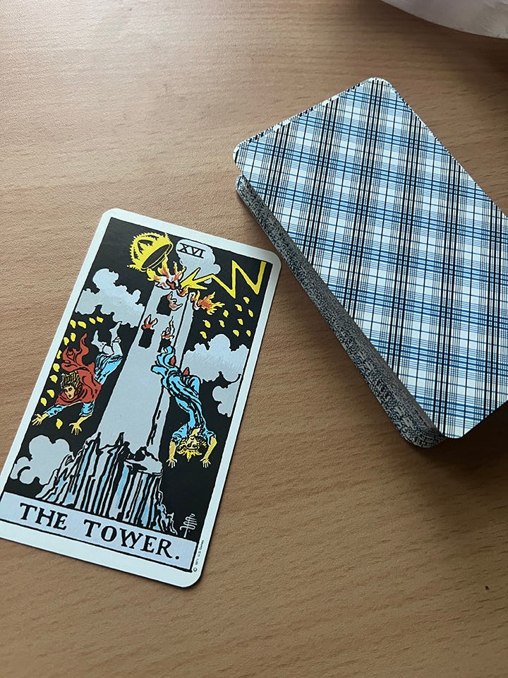 The Tower Card in the Rider-Waite Tarot Card Deck