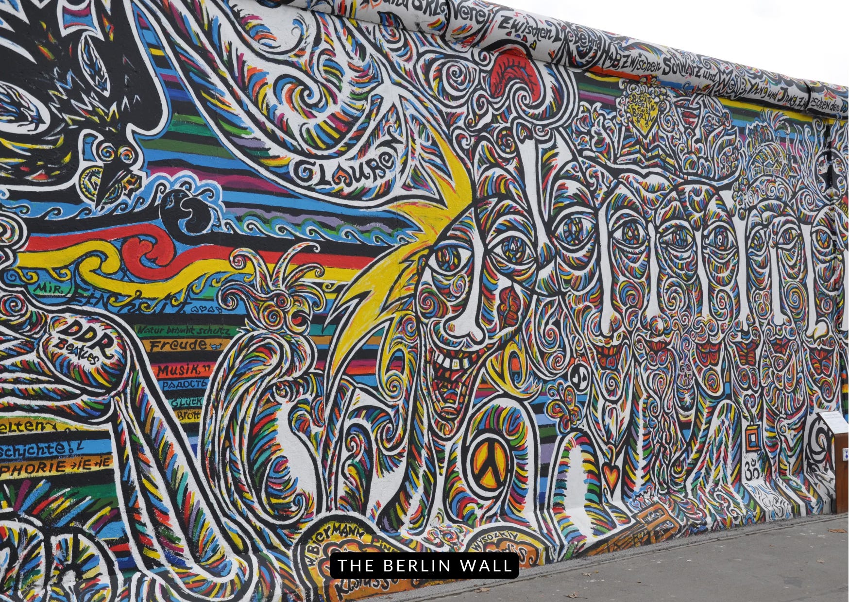 Berlin Wall memorial at sunset, a reminder of divided worlds and resilience, themes explored in The Woz Report’s essays on courage, history and human connection.