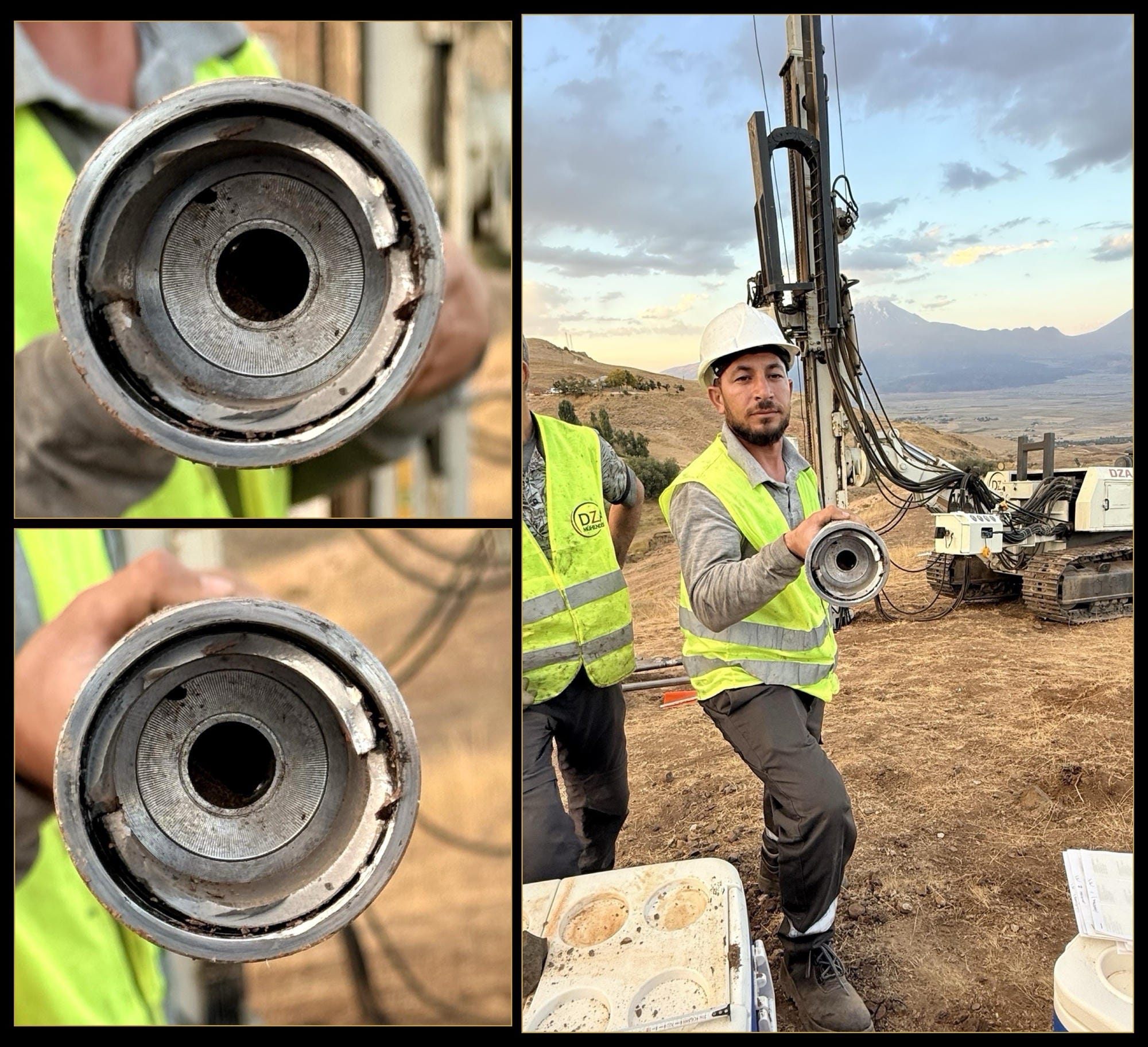 Core Stacking Process Core Drilling Begins at Noah’s Ark Site: Possible Petrified Wood Found