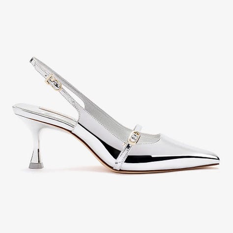 Fotos com sapatos diversos e os saltos mencionados na lista.