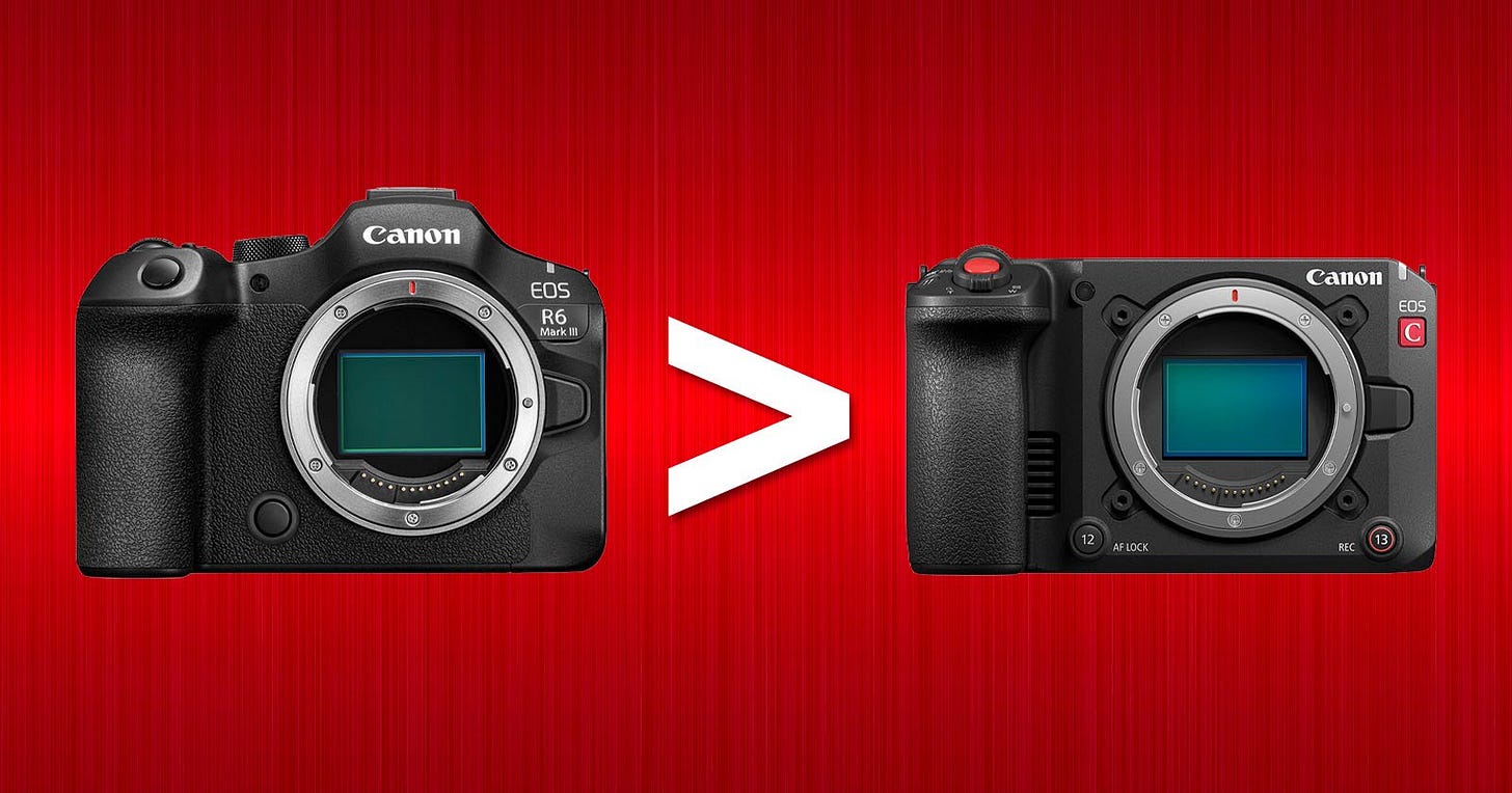 The Canon R6 Mark III Makes the C50 Far Less Compelling for Most People | PetaPixel The Canon R6 Mark III Makes the C50 Far Less Compelling for Most People | PetaPixel